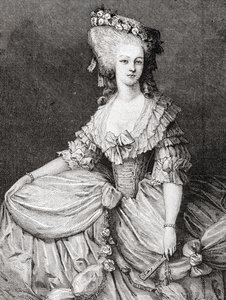 Portræt af Marie Therese Louise, prinsesse af Lamballe (1749-92) graveret af Stephane Pannemaker (1847-1930)